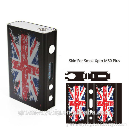 Cool design, wholesale m80 skin smok xpro m80 plus skin mod sticker / wrap M80 / istick 50w sticker waterproof